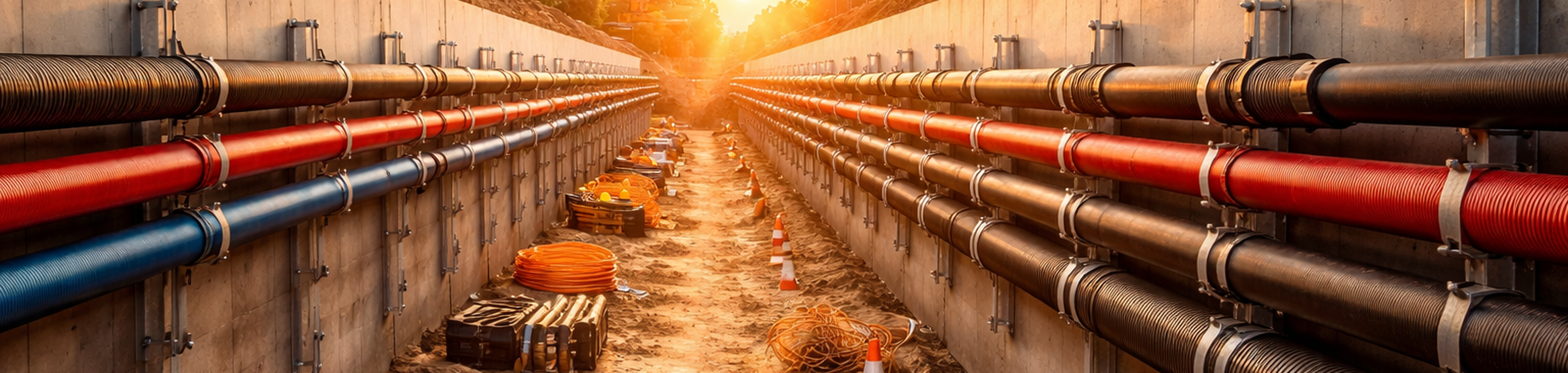 Kabeltrasse im Tiefbau – Kabelbau und Leitungsverlegung